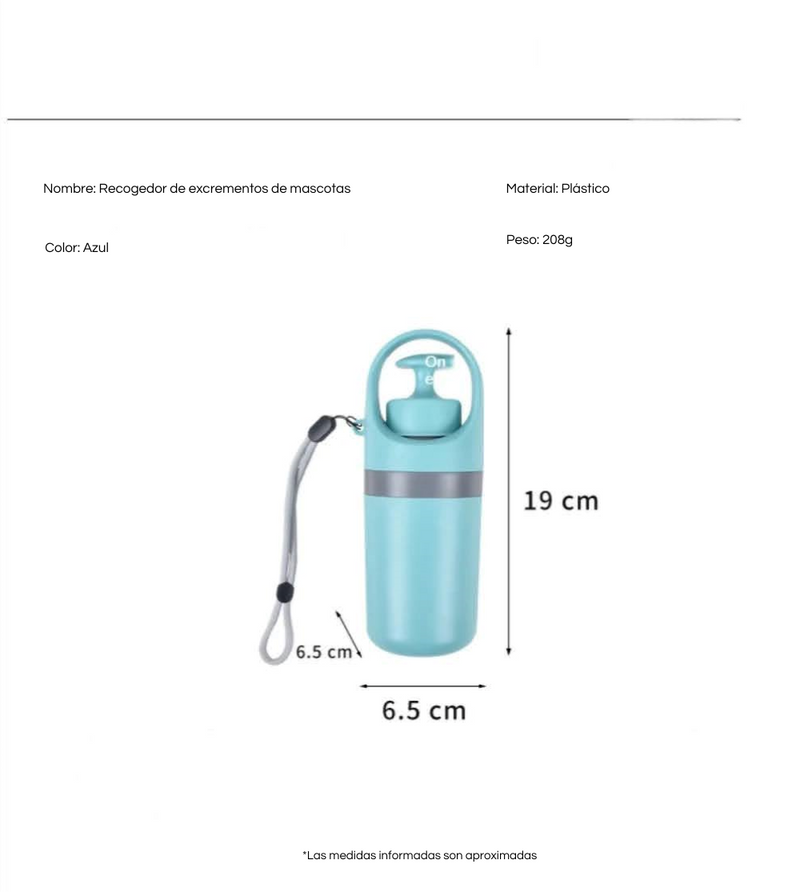Cogedor de excrementos para mascotas