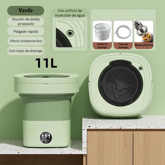 Mini lavadora portátil, cesta de drenaje para ropa interio