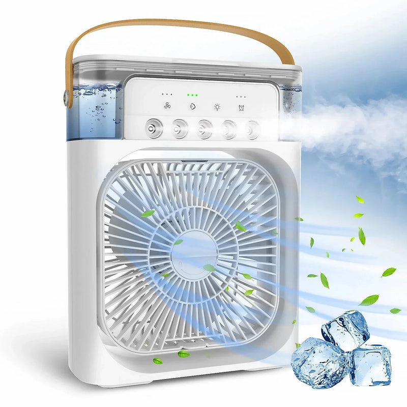 humidificador de aire 3 en 1 con USB, Ventilador portátil de aire acondicionado